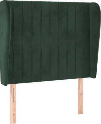 Obrázek produktu pro vidaXL Čelo postele s ušima tmavě zelené 93x23x118/128 cm Velvet