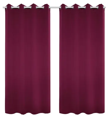 Verdunkelungsvorhänge Set 2er, Dunkelviolett, 135x225 cm, Polyester