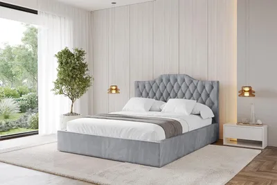 Produktbild von ALTDECOR Polsterbett mit Bettkasten  -  FALIO - 140x200 Hellgrau - Bett mit Matratze H3/H4, Kopfteil, Boxbett, Lattenrost, Doppelbett mit Stauraum