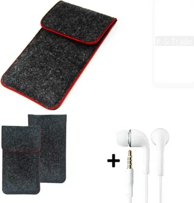 Produktbild von K-S-Trade Handy Schutz Hülle kompatibel mit OnePlus OnePlus 8 Pro Schutzhülle Handyhülle Filztasche Pouch Tasche Case Sleeve Filzhülle dunkelgrau
