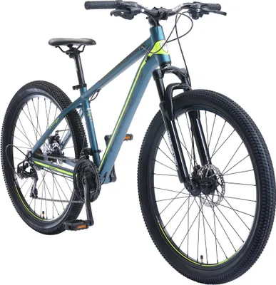 Produktbild von BIKESTAR Alu Mountainbike 27.5 Zoll | 21 Gang Hardtail Sport MTB 16 Zoll Rahmen Scheibenbremse Federgabel | Blau Grün