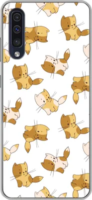 Produktbild von MuchoWow® Handyhülle Schutzhülle Hülle für Telefoonhoesje Samsung Galaxy A30s Muster - Katze - Kätzchen - Jungen - Mädchen - Kinder - Kind Silikon Softcase Handy Hülle - Karteninhaber