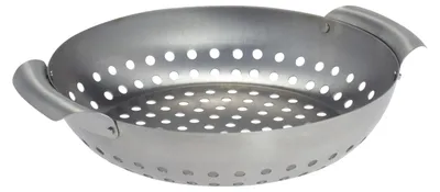 Produktbild von bremermann Grillkorb rund 27 x 6 x 22,5 cm Edelstahl Grillpanne Grillplatte