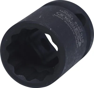 Produktbild von KS TOOLS 515.0919-E 1/2" 12-kant-Kraft-Stecknuss, kurz, 19mm, auf Hänger