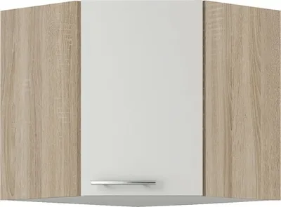 Produktbild von Optifit Eckhängeschrank Dakar286 BxTxH 60 x 34,6 x 57,6 cm weiß glänzend zerlegt Anschlag reversibel KUDK OED606-9+