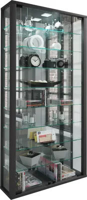 Zdjęcie produktu dla Szklana obudowa wisząca | Wyświetlacz szklany z bezpiecznym szkłem ESG | Wymiary ok. H. 115 xx W. 59 x D. 18 cm| Wiszące szkło szafki | Nowoczesne i oszczędne miejsce | Szklana szafka ekspozycyjna - Vitrosa Maxi Mirror