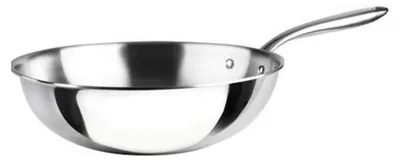 Obrázek produktu pro Lacor TriChef, Kulatý, Wok / Stir-fry pánev, Nerezová ocel, Nerezová ocel, 260 °C, Hliník, Nerezová ocel