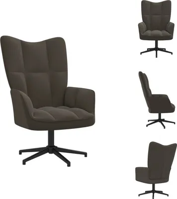 Obrázok produktu pre vidaXL Relax kreslo tmavosivý zamat - Kreslo