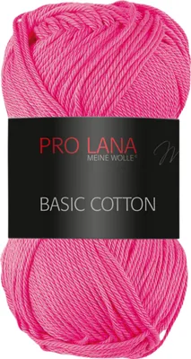 Produktbild von Pro Lana BASIC Baumwolle Baumwollgarn 50 g ideal für Kleidung, Spielzeug, Accessoires 125 m Farbe 036 - pink