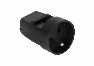 Obrázek produktu pro Černá zásuvka s uzemněním G-10-2