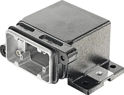 Produktbild von HARTING Han 6HPR Sockelgehäuse horizontrale Ausführung, 1xM25 gerader Kabelabgang, Schraubverriegelung - 1 Stück