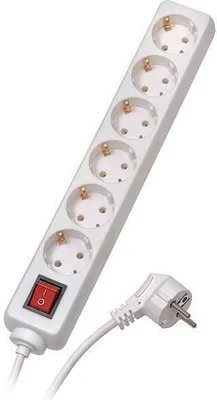 Produktbild von ViVanco™ES6 W15, 6 AC-Ausgänge, Typ F, 230 V, Weiß, 1,4 m, 1 Stück(e)