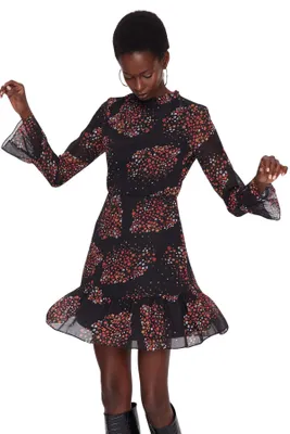 Produktbild von TRENDYOL Damen Trendyol Floral Business Casual Dress, Braun, 36 EU