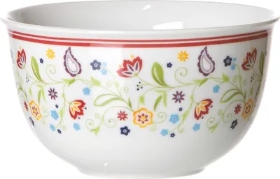 Obrázek produktu pro Müslischale 'Shanti Doppio', Ø 14cm, Porzellan, weiß mit Paisley-Muster (1 Stück)