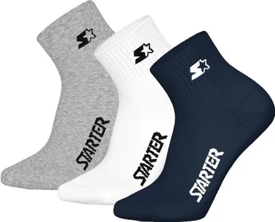 Produktbild von Starter 3pk Quarter Socks (46) 39/42 Navy/White/Grey