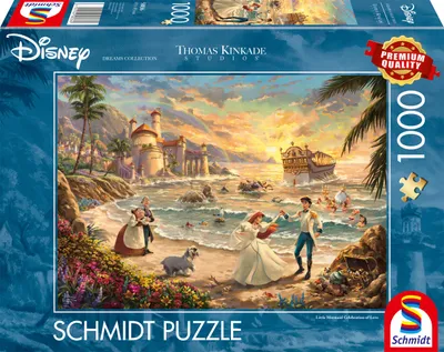Produktbild von Thomas Kinkade Studios: Disney Dreams Collection - The Little Mermaid Celebration of Love (1000 Teile)