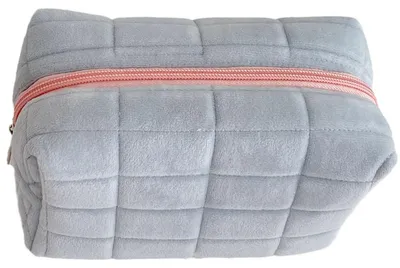 Produktbild von Kosmetiktasche aus Plüsch, niedliche Reise-Kulturtasche mit Reißverschluss für Bürobedarf, Kosmetikartikel und Reiseaccessoires