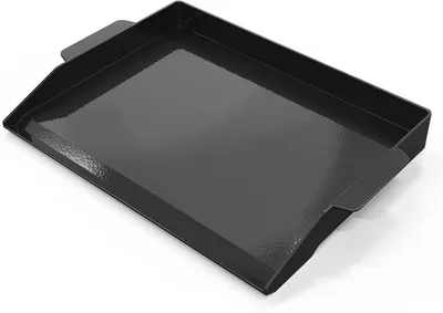Productafbeelding van Gietijzeren grillplaat, geëmailleerd, 52,5 x 40,5 cm, rechthoekig, geschikt voor gas- en houtskoolbarbecues
