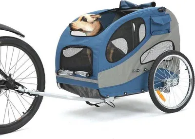 Produktbild von Famanu Fahrradanhänger für Hunde - komfortabel - bis 40 kg - faltbar