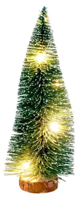 Image de Sapin de décoration 21cm LED enneigé Arbre de Noël Décoration de table