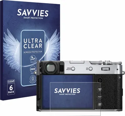 Produktbild von 6x Für Fujifilm X100V Schutzfolie Savvies Displayschutz Display Schutz Folie Klar Transparent