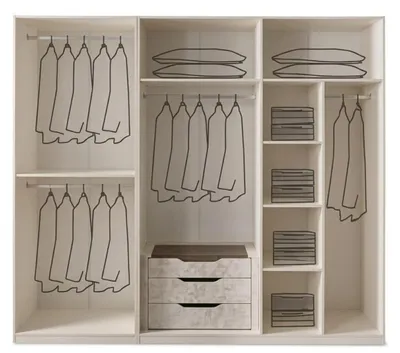 Immagine prodotto di Armadio con specchio, grande, capiente, bianco, comodo, in stile moderno, nuovo