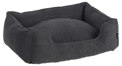 Produktbild von Flamingo Hundekorb Fahra rechteckig dunkelgrau, Maße: 65 x 50 x 20 cm