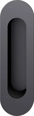 Produktbild von FSB Griffmuschel 424250 - Griff für Schiebetüren oval 45x155mm, Aluminium schwarz matt