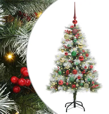 Image de Sapin de Noël artificiel Vert et blanc 120 cm