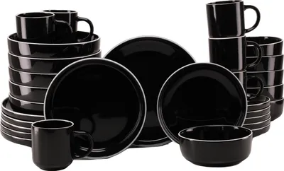 Obrázok produktu pre CreaTable, 24804, Nordic Gourmet čierna, kombinovaná sada 30 ks, kamenina