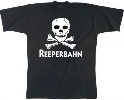 Produktbild von T-Shirt mit Print - Reeperbahn Skull Totenkopf - 10554 schwarz Gr. S-XXL Größe - M