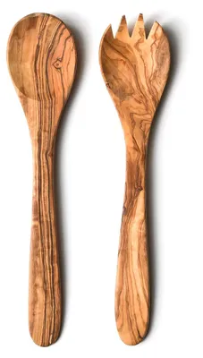 Salatservierer aus Olivenholz, 30 cm, handgefertigt