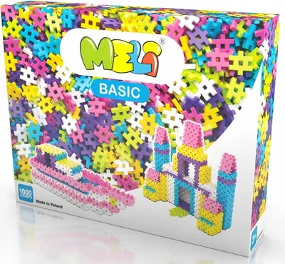 Produktbild von Meli Basic 1000 Bausteine Bauklötze Kunststoff Bauklötzchen
