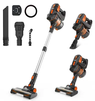 Immagine prodotto di Aspirapolvere a batteria - Aspirapolvere a bastone V770 - 200 W - 40 min di autonomia - Filtro HEPA - Serbatoio raccoglipolvere da 0,6–1 l - Spina UE - Bianco