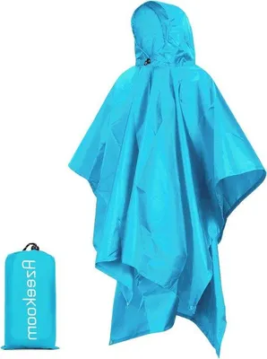 Produktbild von Famanu Regenponcho Wasserdicht - Multifunktionales 3-in-1 Modell