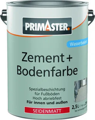 Produktbild von Primaster Zement und Bodenfarbe 2,5 L silbergrau