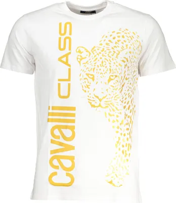 Produktbild von Herren T-Shirt Kurzarm Weiß mit Druck & Rundhals-Design