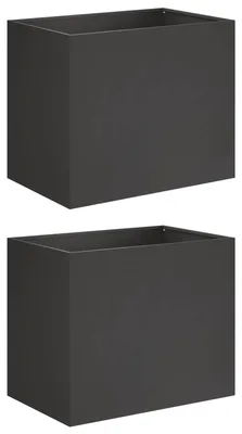 Productafbeelding van vidaXL Tuinplantpot, 2 stuks, zwart, 50 x 40 x 50 cm