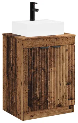 Productafbeelding van vidaXL Badkamerkastset, gerecycled hout, houtvezel