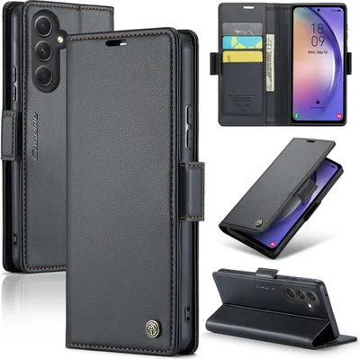 Produktbild von Galaxy A54 Hülle, Leder Brieftasche Kartenfach Schutzhülle mit Standfunktion für Samsung Galaxy A54 Schwarz