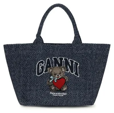 Produktbild von Ganni Schultertasche aus Baumwolle in Blau B2110028_077