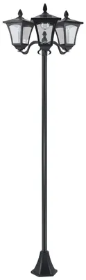 Produktbild von Outsunny Solar Gartenlaterne mit 3 flammig Solarlaterne 120 Lumen Kunststoff