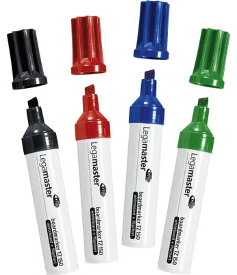 Image de Legamaster 7-115094 Marqueur pour tableau blanc TZ150 - rechargeable, env. 2 - 7 mm, étui de 4 pièces