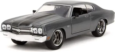 Immagine prodotto di CHEVROLET Chevelle SS 1970, colore grigio, modello "Fast and Furious", auto di Dom, codice JAD34923, scala 1/24, prodotto da JADA TOYS