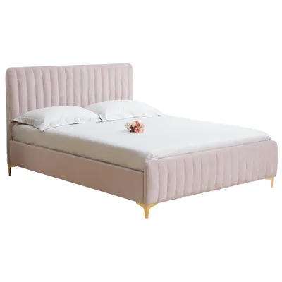 Obrázek produktu pro MOB, Manželská postel 140 cm - Karilla (růžová) (s roštem)