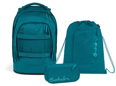 Produktbild von Satch Schulrucksack-Set PACK Deep Petrol, Mäppchen + Sportbeutel