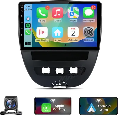 Immagine prodotto di 2+64G 10" Carplay Android 15 Carradio per Peugeot 107 Citroen C1 Toyota Aygo 2005-2014 GPS Navi BT WIFI SWC DAB+ RDS USB DSP Con fotocamera