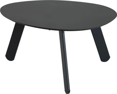 Produktbild von Lesli Living Indoor & Outdoor Beistelltisch "Tiki" oval schwarz