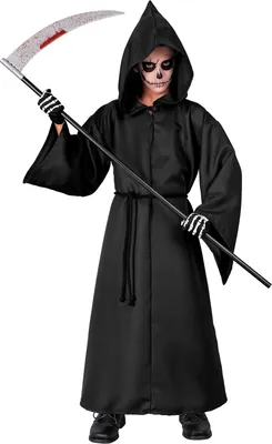 Produktbild von Kinder Kostüm Sensenmann - Gr. 116-164cm Halloween S - 128 cm