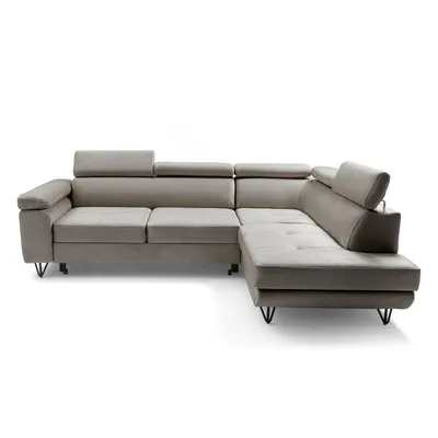 Produktbild von MUFFO Ecksofa JUNIOR L Rechts mit Schlaffunktion 194x128 Velours Beige